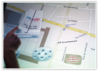 Application tactile tourisme map